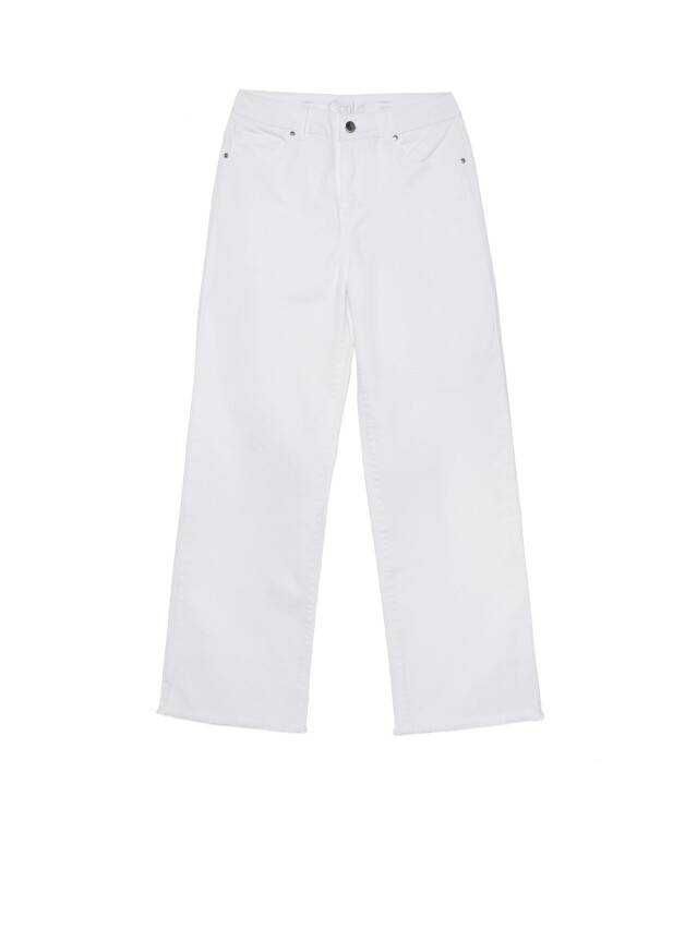 Denim trousers with High rise CON-243, s.170-102, white - 5