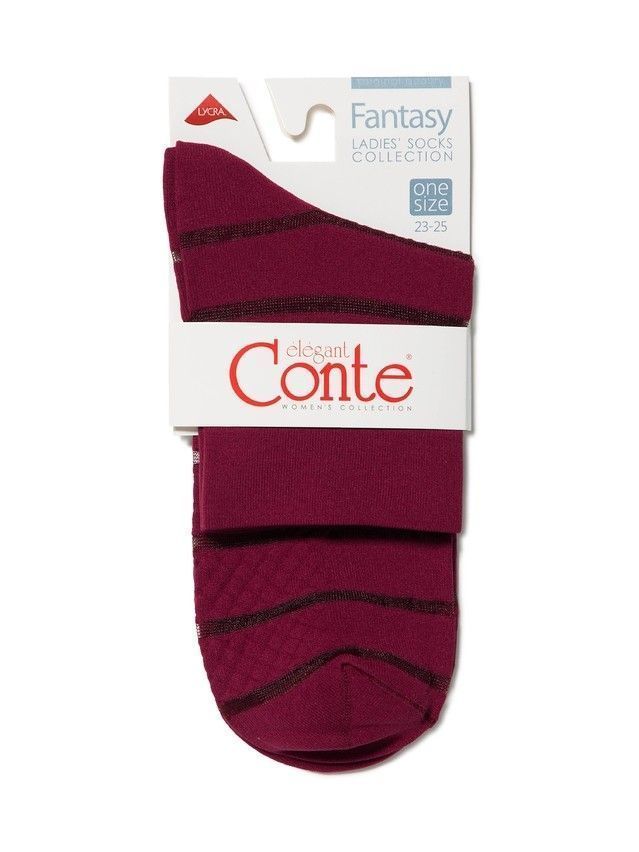 Women's socks CONTE ELEGANT FANTASY 16С-85СП, s.23-25, bordo - 3