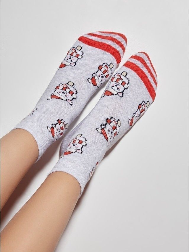 Children's socks CONTE-KIDS NEW YEAR, s.20-23, 951 light grey - 2