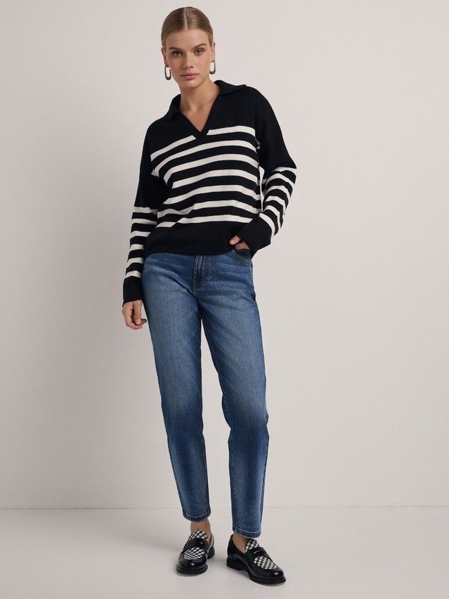 Women's pullover CONTE ELEGANT LDK2390, s.170-84, black-white - 1