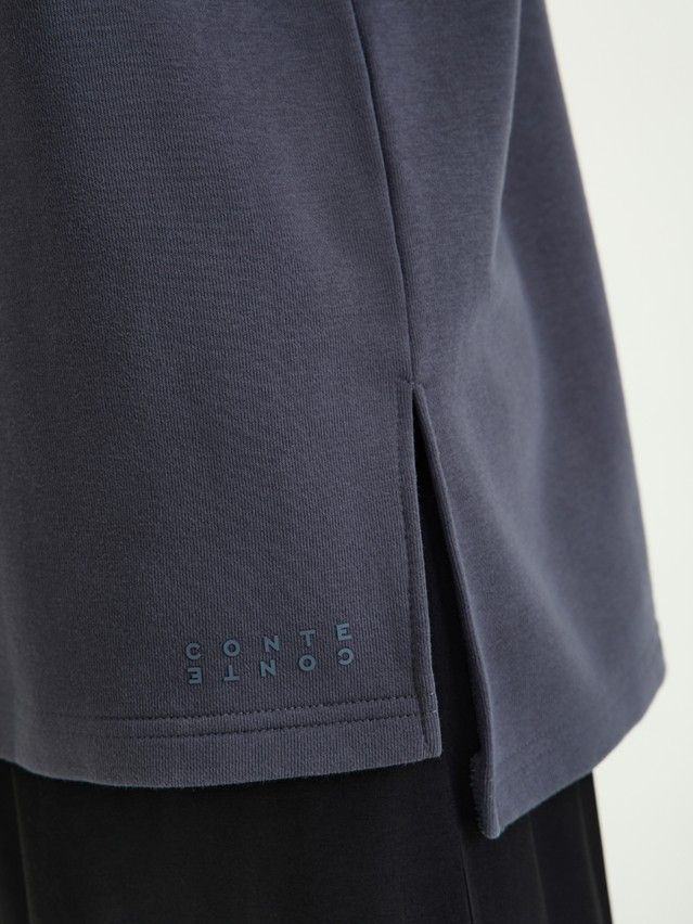 Women's polo neck shirt CONTE ELEGANT LD 3081, s.170-100, graphite - 5