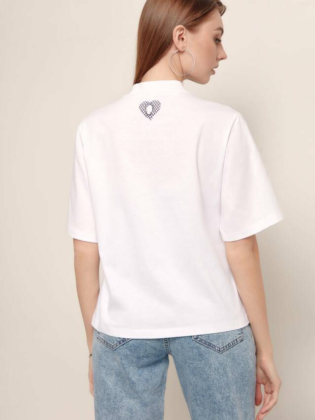 Women's polo neck shirt CONTE ELEGANT LD 1406, s.170-92, white - 3