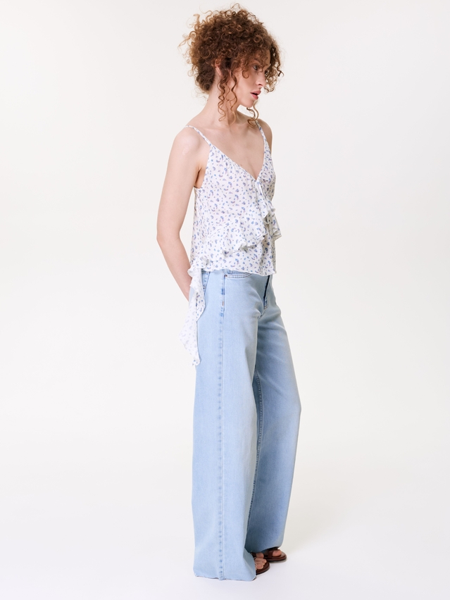 Women's blouse CONTE LBL 3473, s.170-88-94, white-flowers - 4