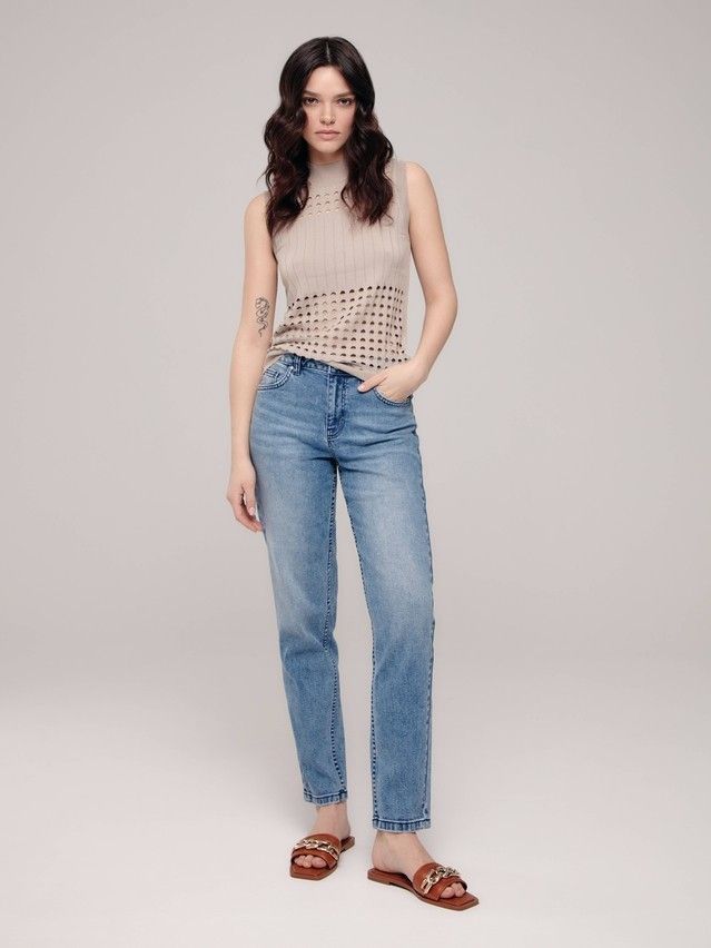 Denim trousers CONTE ELEGANT CON-410, s.170-102, washed blue - 2