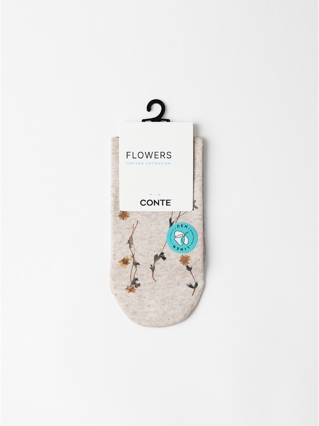 Women's socks CONTE FLOWERS, s.23-25, 1153 beige - 2