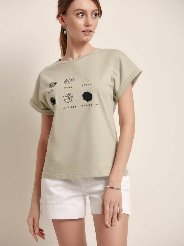 Women's polo neck shirt CONTE ELEGANT LD 1217, s.170-100, pistachio - 2