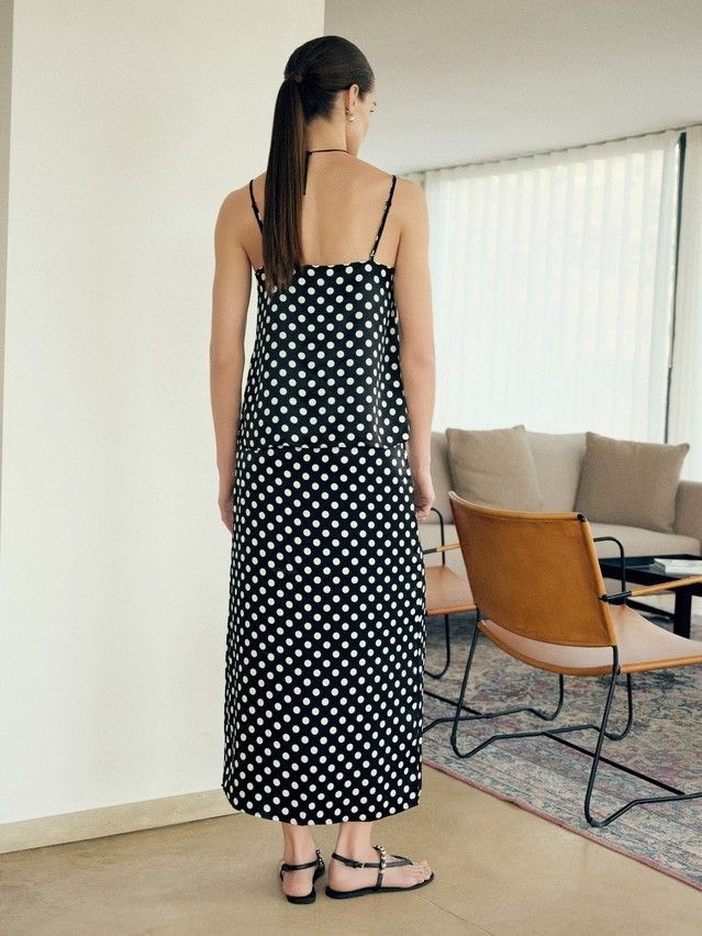 Women's skirt CONTE ELEGANT LU 3309, s.170-90, black-white dots - 2