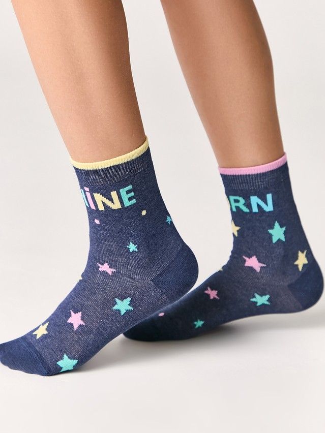 Children's socks Cheerful legs 17S-10SP, s. 30-32, 477 dark blue - 1