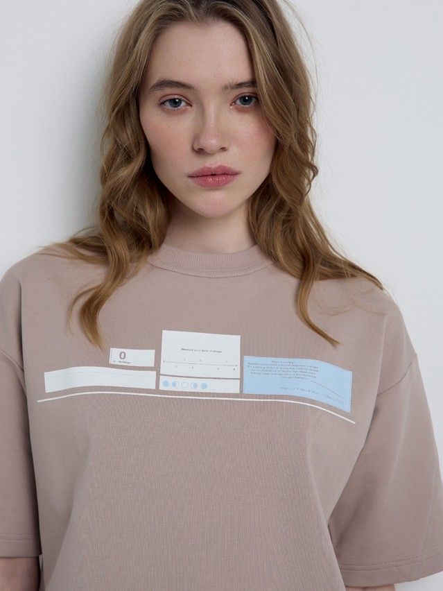 Women's polo neck shirt CONTE ELEGANT LD 2094, s.170-92, beige - 1