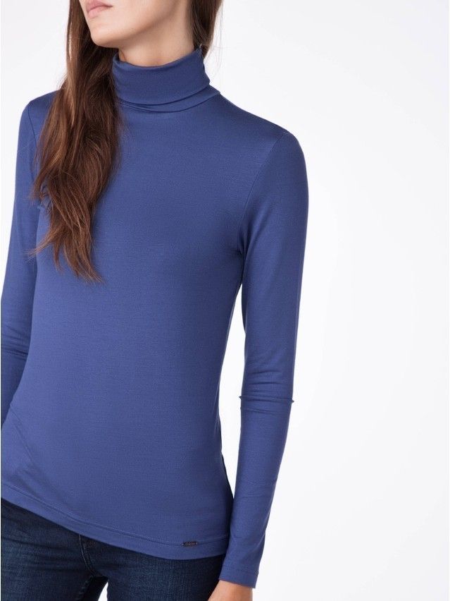 Women's polo neck shirt CONTE ELEGANT LD 820, s.170-92, denim - 1