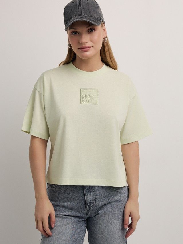 Women's polo neck shirt CONTE ELEGANT LD 2973, s.170-92, pistachio-girls dont cry - 1