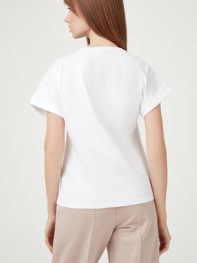 Women's polo neck shirt CONTE ELEGANT LD 1788, s.170-92, white - 2