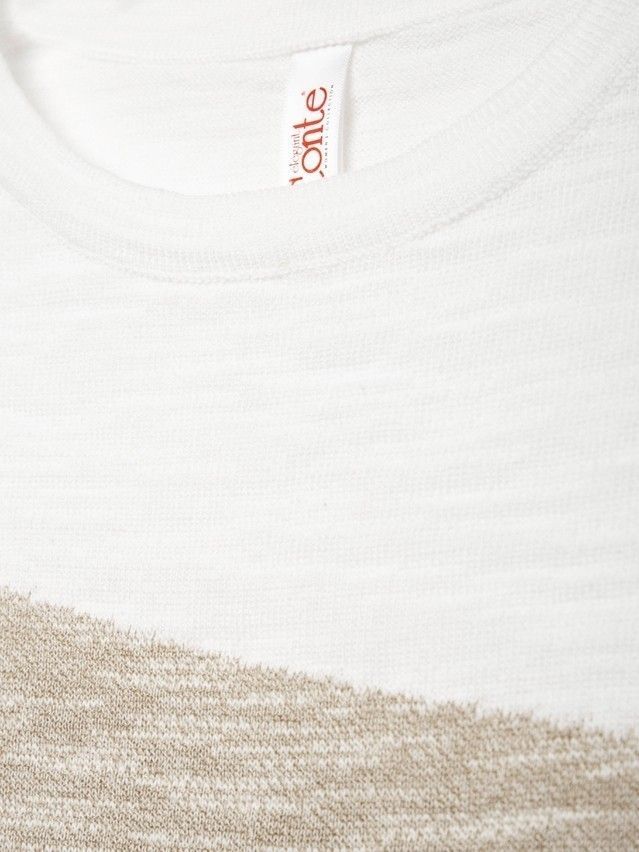 Women's polo neck shirt CONTE ELEGANT LDK051, s.170-84, white-sandy beige - 4