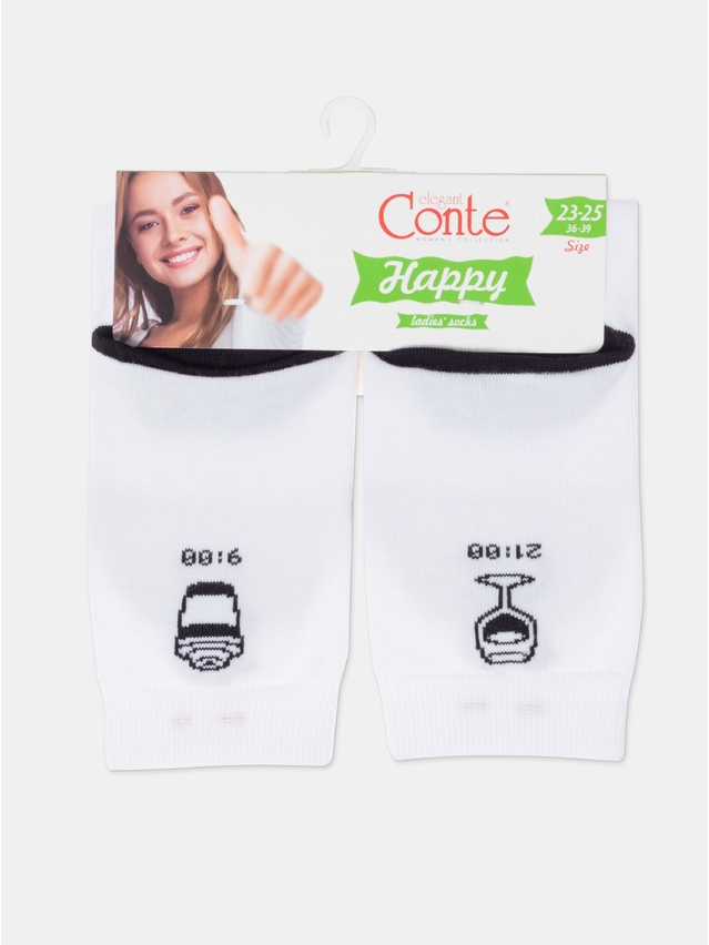 Women's socks CONTE ELEGANT HAPPY, s.23-25, 611 white - 7
