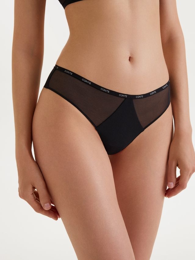 Women's panties CONTE ELEGANT SECOND SKIN RP6143, s.102, black - 1