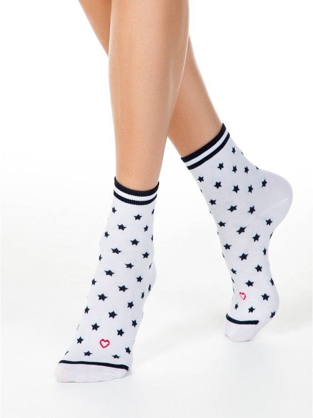 2 pairs of socks for her and for him 18C-227SP; 17S-151SP, s.36-39; 42-45, 724 white-dark blue - 2