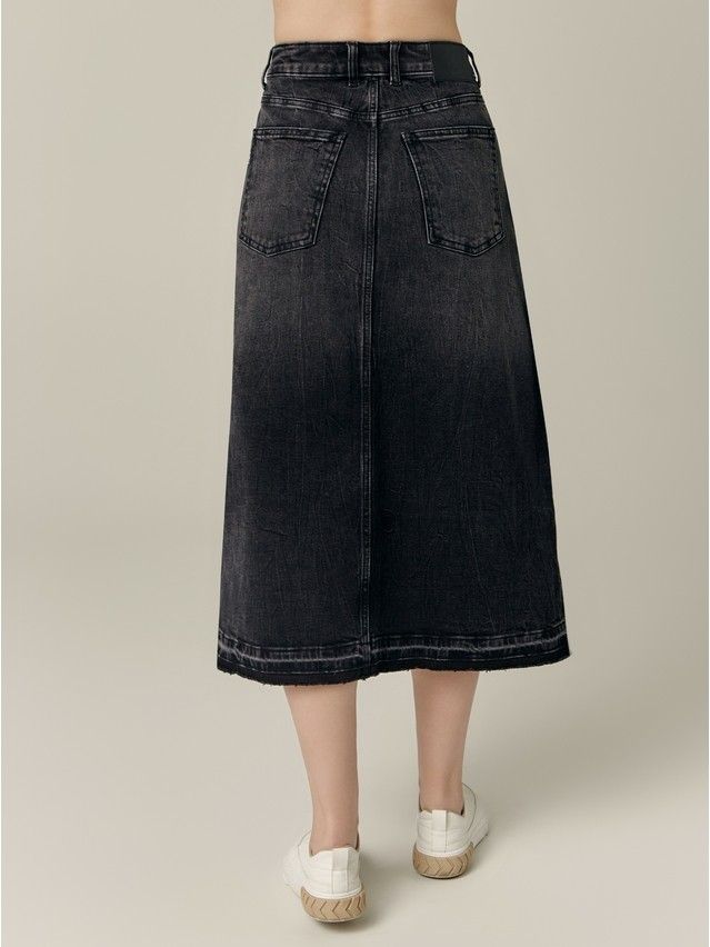 Denim skirt CONTE ELEGANT CON-686, s.170-94, washed black - 3