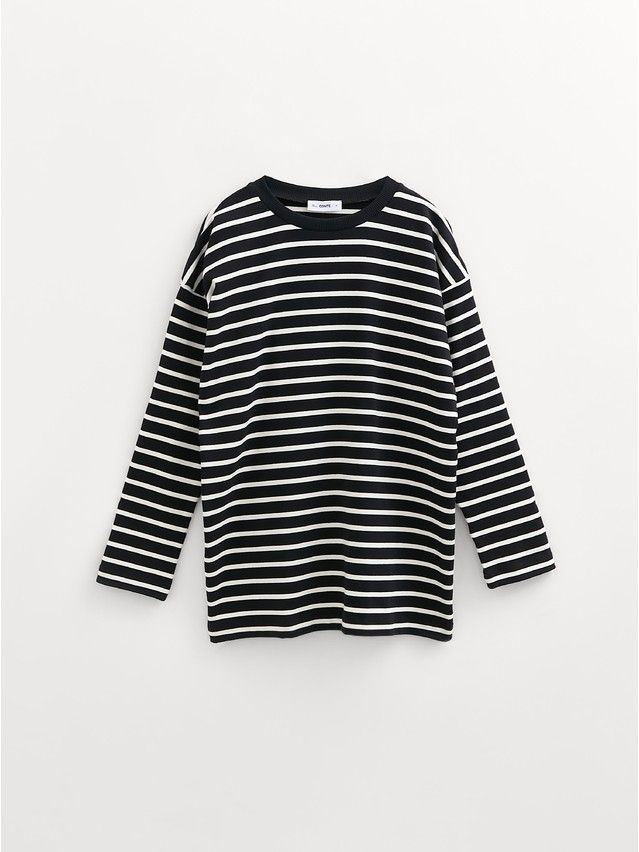 Women's polo neck shirt CONTE ELEGANT LD 2955, s.170-92, black-white - 1