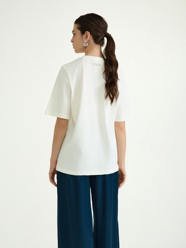 Women's polo neck shirt CONTE ELEGANT LD 3036, s.170-92, milk-napoli - 4