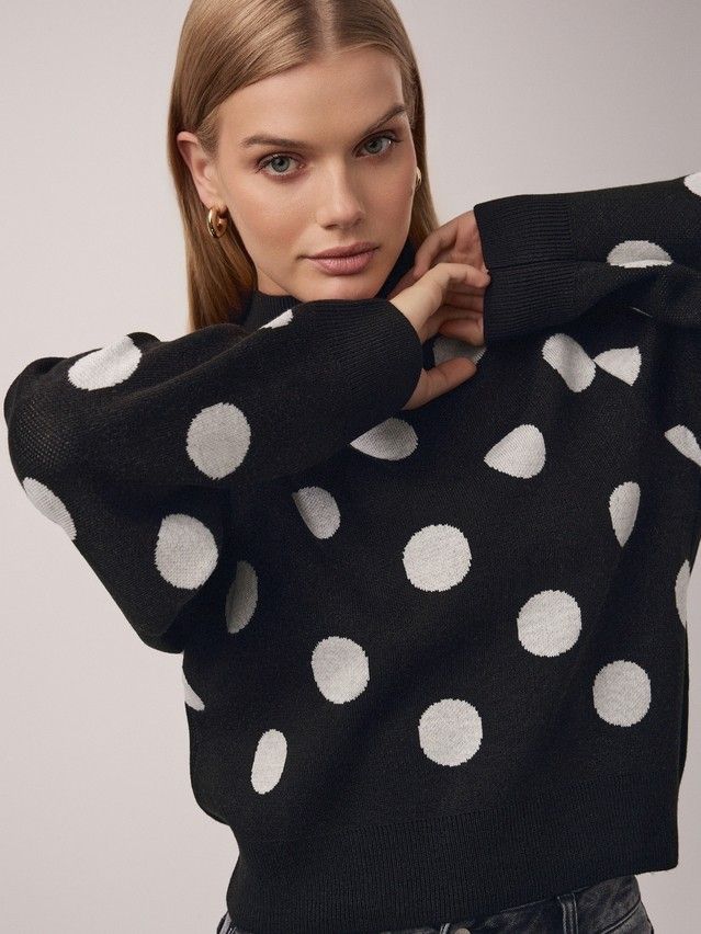 Women's pullover CONTE ELEGANT LDK23102, s.170-84, black-white - 7