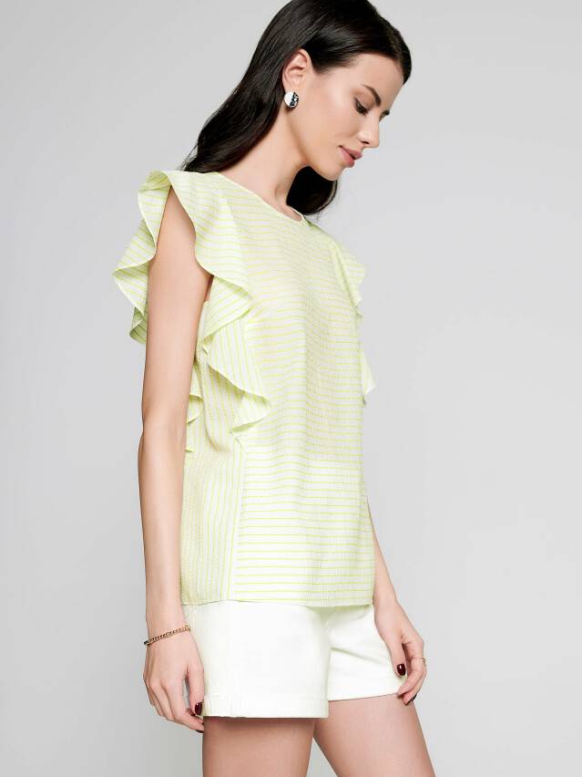 Women's blouse LBL 1093, s.170-84-90, white-neo lime - 2