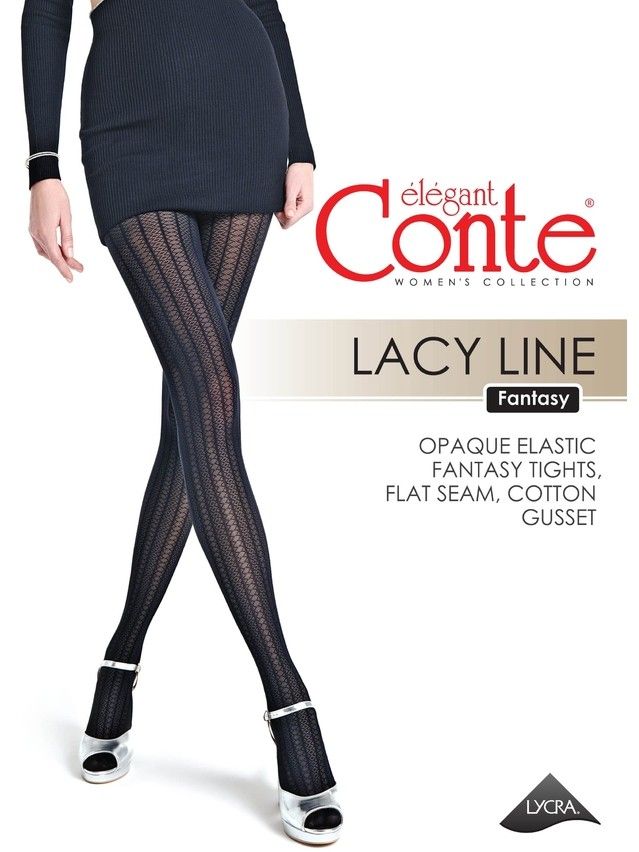 Women's tights CONTE ELEGANT LACY LINE, s.2, nero - 6