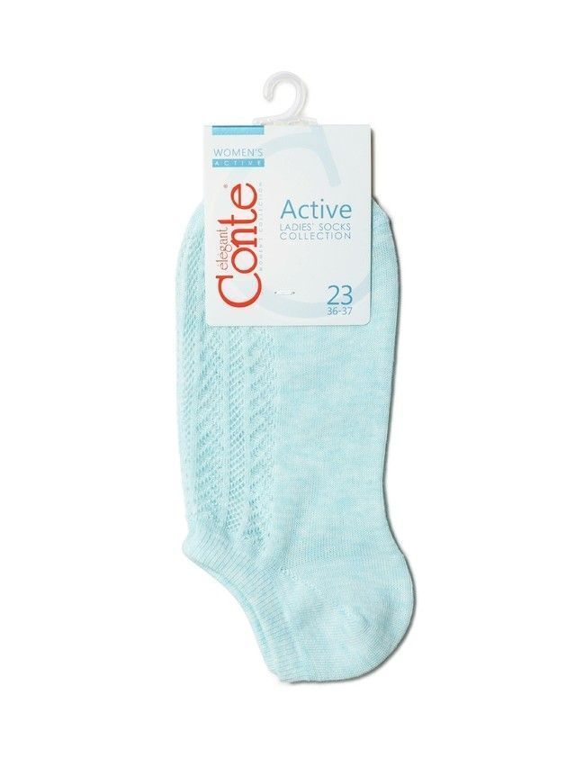 Women's cotton socks ACTIVE (ultra-short) 19С-185SP, s.36-37, 179 pale turquoise - 3