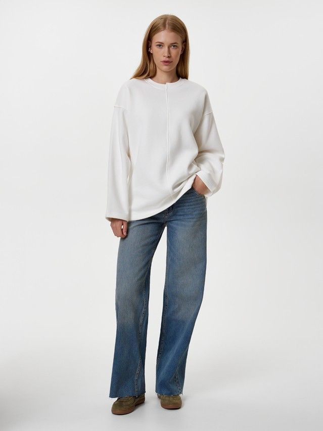 Women's polo neck shirt CONTE LD 3231, s.170-84, off-white - 2