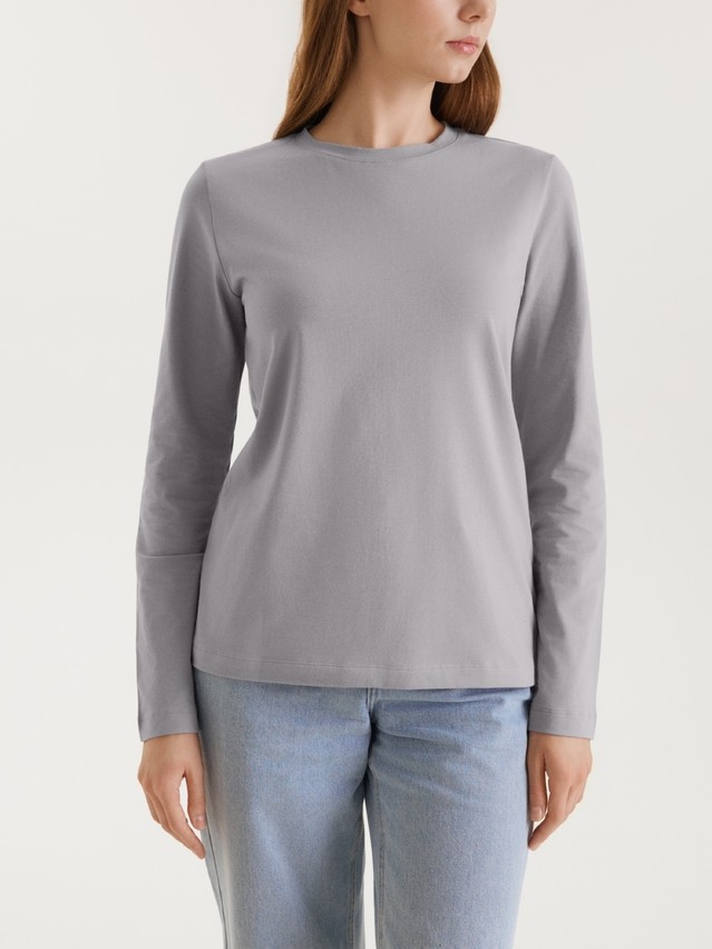 Women's polo neck shirt CONTE ELEGANT BASIC COLLECTION LD 5026, s.170-84, light grey - 3