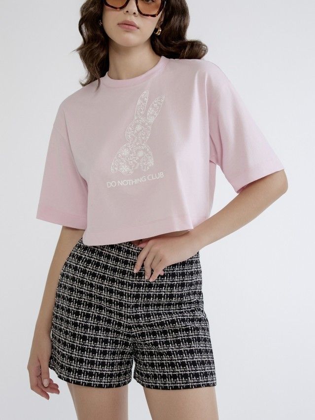 Women's polo neck shirt CONTE ELEGANT LD 3027, s.170-92, pink-rabbit - 2