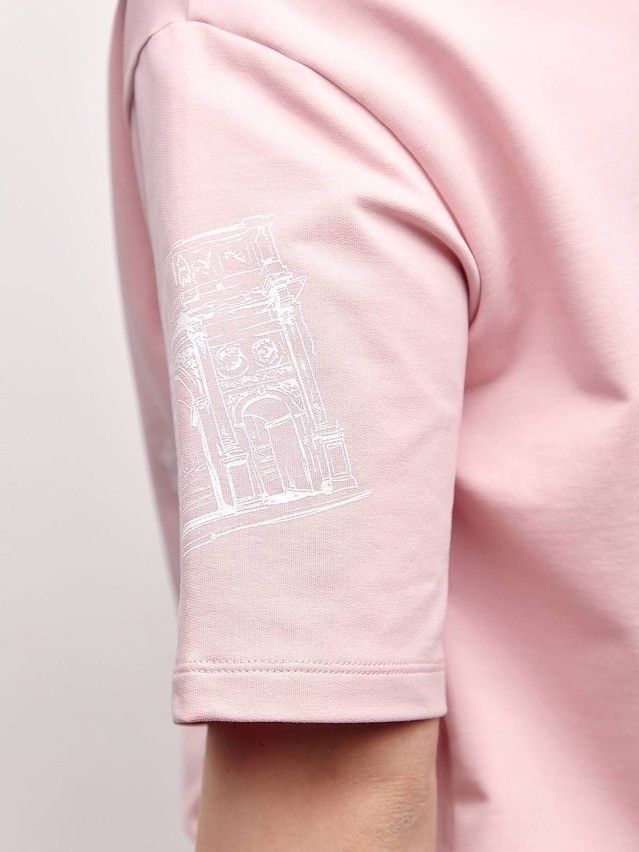 Women's polo neck shirt CONTE ELEGANT LD 1634, s.170-92, romantic pink - 4