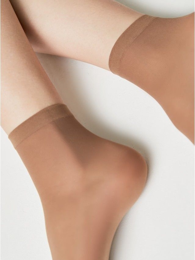 Women's socks CONTE ELEGANT TULLE (2 pairs),s.23-25, bronz - 7