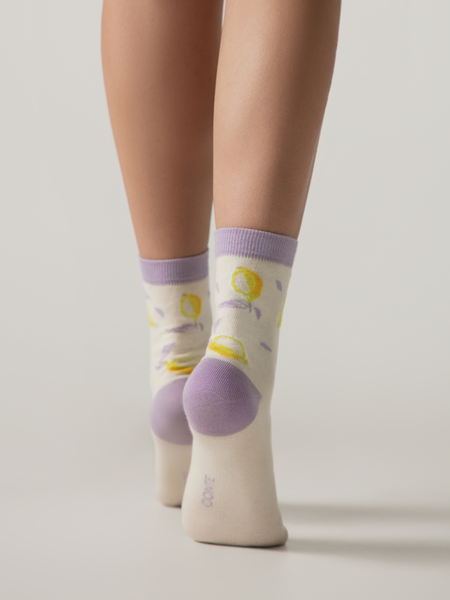 Women's socks CONTE ELEGANT CLASSIC, s.23-25, 963 cream-lilac - 2
