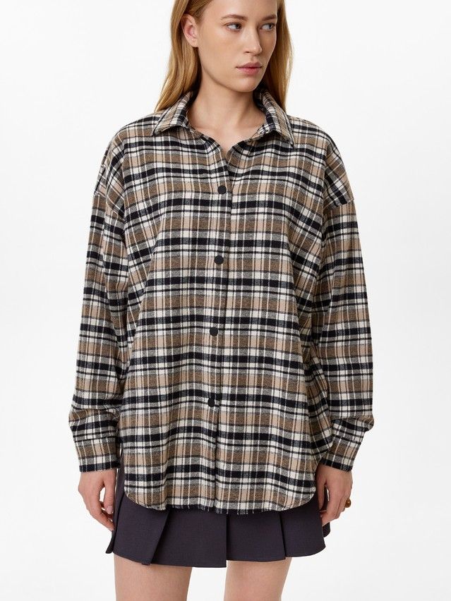 Women's shirt CONTE LRU 3323, s.170-84-90, black-beige check - 2
