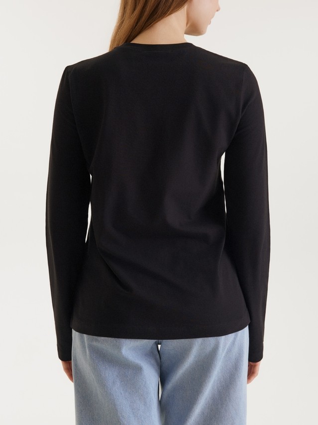 Women's polo neck shirt CONTE ELEGANT BASIC COLLECTION LD 5026, s.170-84, black - 2