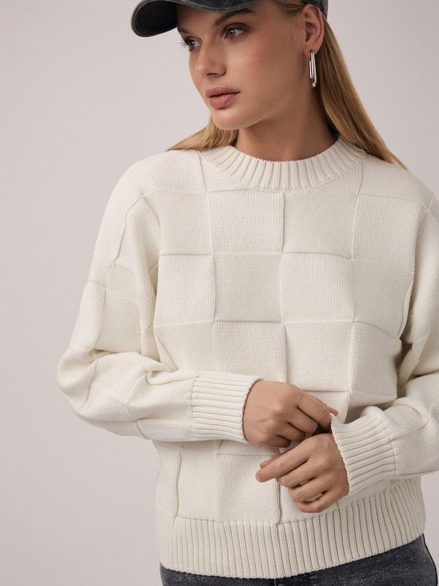 Women's pullover CONTE ELEGANT LDK2396, s.170-92, ecru - 3