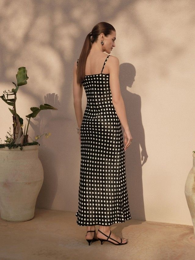 Women's gown CONTE ELEGANT LPL 2613, s.170-84-90, black-white dots - 2