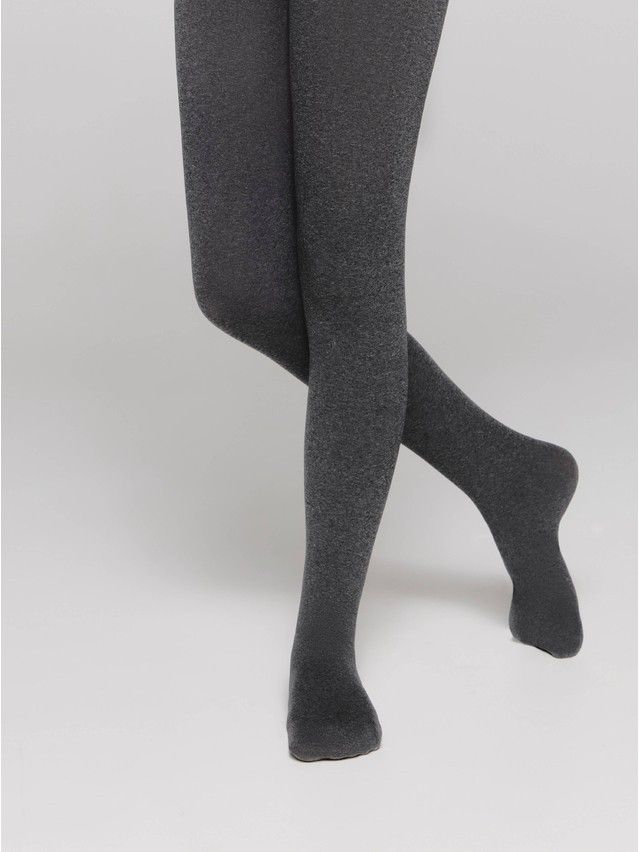Fancy children's tights CONTE ELEGANT MELANGE, s.146-152, grafit - 2
