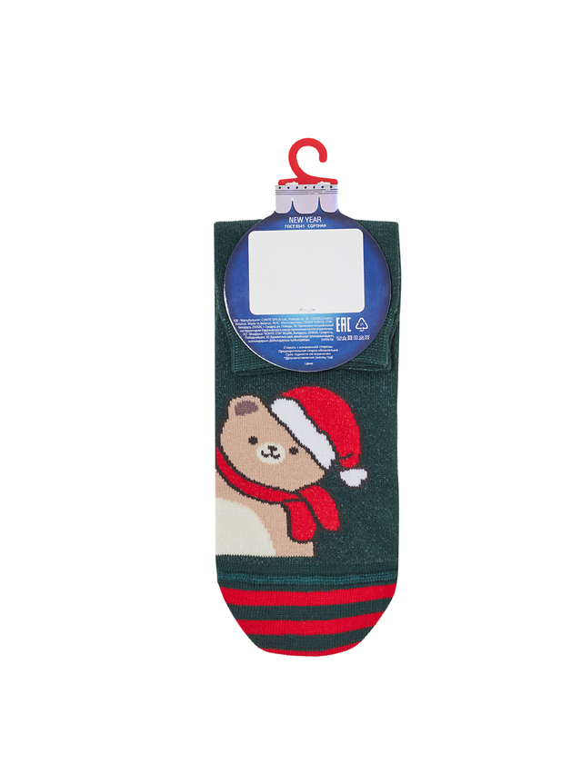 Children's socks CONTE-KIDS NEW YEAR, s.16-18, 1031 dark green - 3