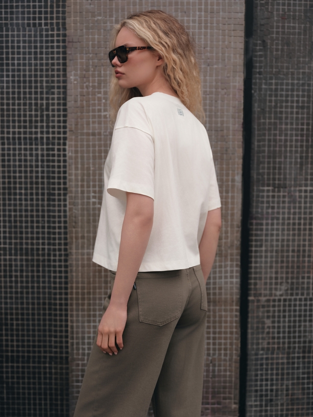 Women's polo neck shirt CONTE ELEGANT LD 3032, s.170-92, milk-sea - 3