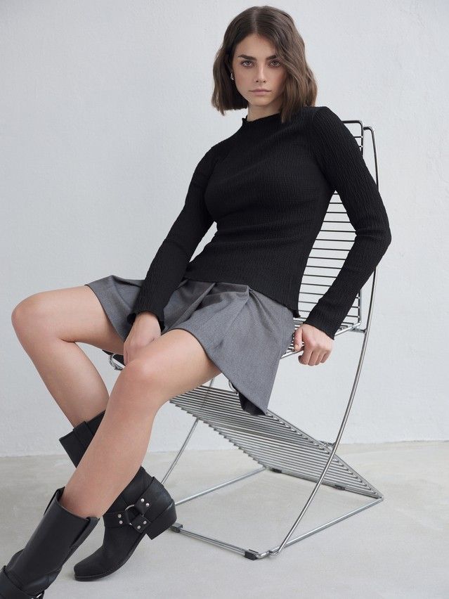 Women's polo neck shirt CONTE LD 3235, s.170-84, black - 1