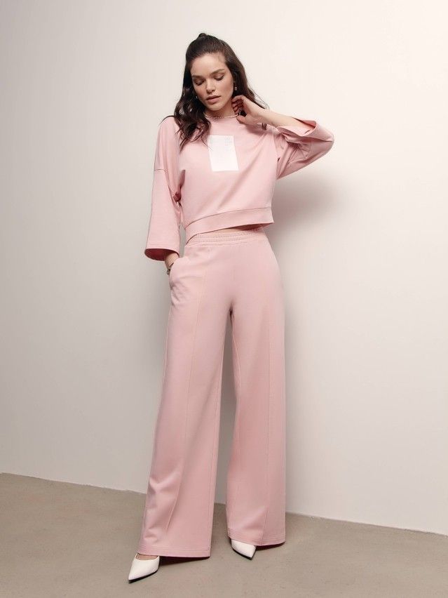 Women's polo neck shirt CONTE ELEGANT LD 1631, s.170-88, romantic pink - 1
