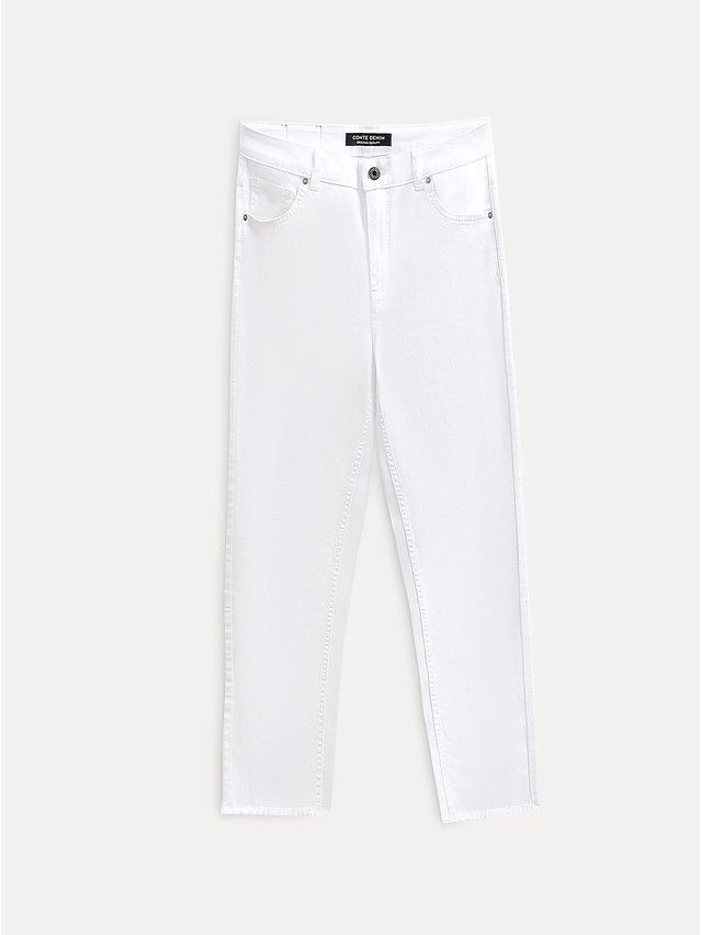Denim trousers CONTE ELEGANT CON-723, s.170-102, white - 8