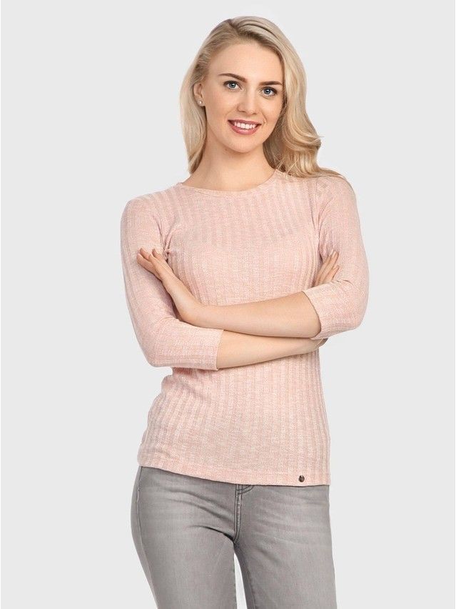 Women's polo neck shirt CONTE ELEGANT LD 710, s.170-100, powder - 1