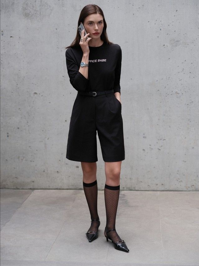 Women's polo neck shirt CONTE LD 3297, s.170-88, black - 5