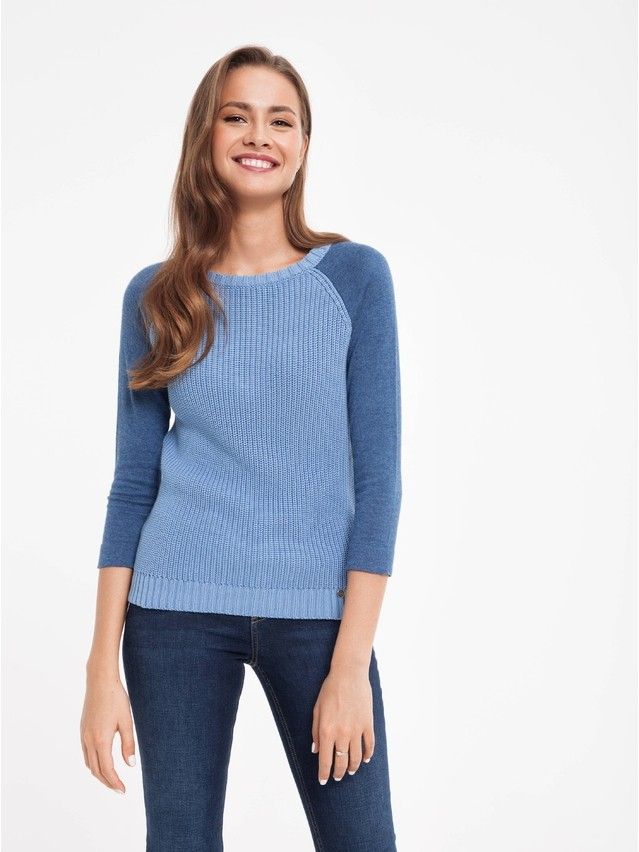 Women's polo neck shirt CONTE ELEGANT LDK027, s.158,164-84, blue - 1