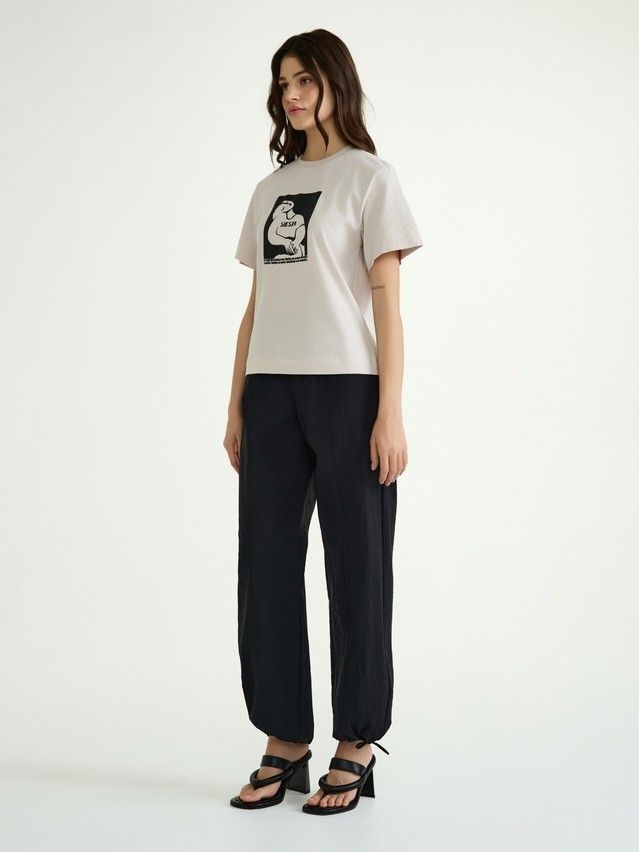 Women's polo neck shirt CONTE ELEGANT LD 3029, s.170-92, beige-siesta - 5