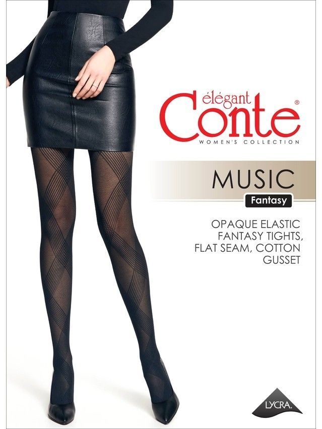 Women's tights CONTE ELEGANT MUSIC, s.2, nero - 3