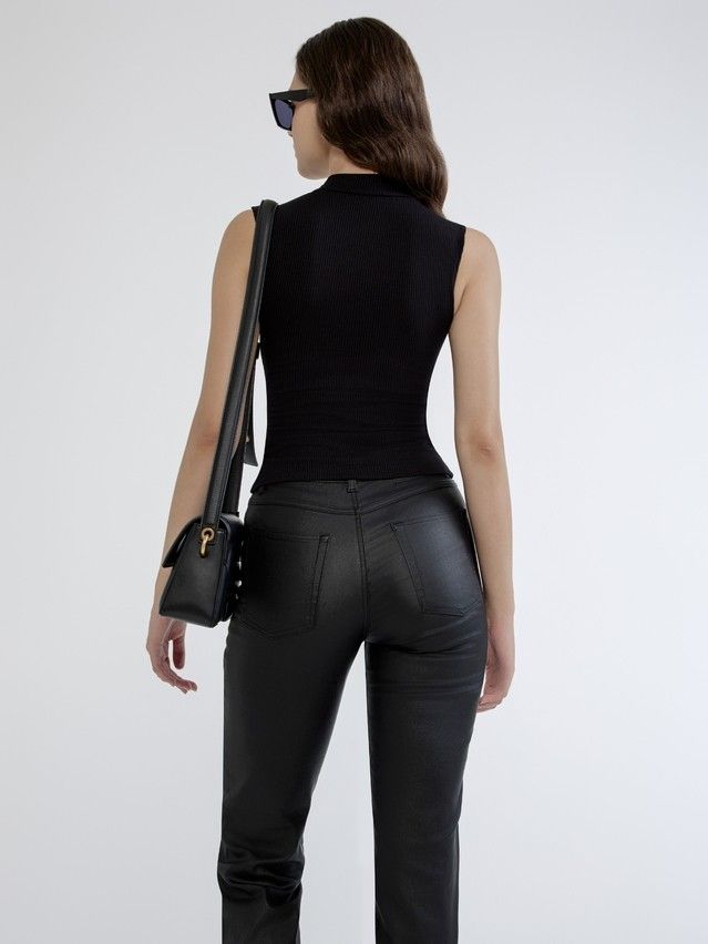 Women's polo neck shirt CONTE ELEGANT LD 2628, s.170-92, black - 5