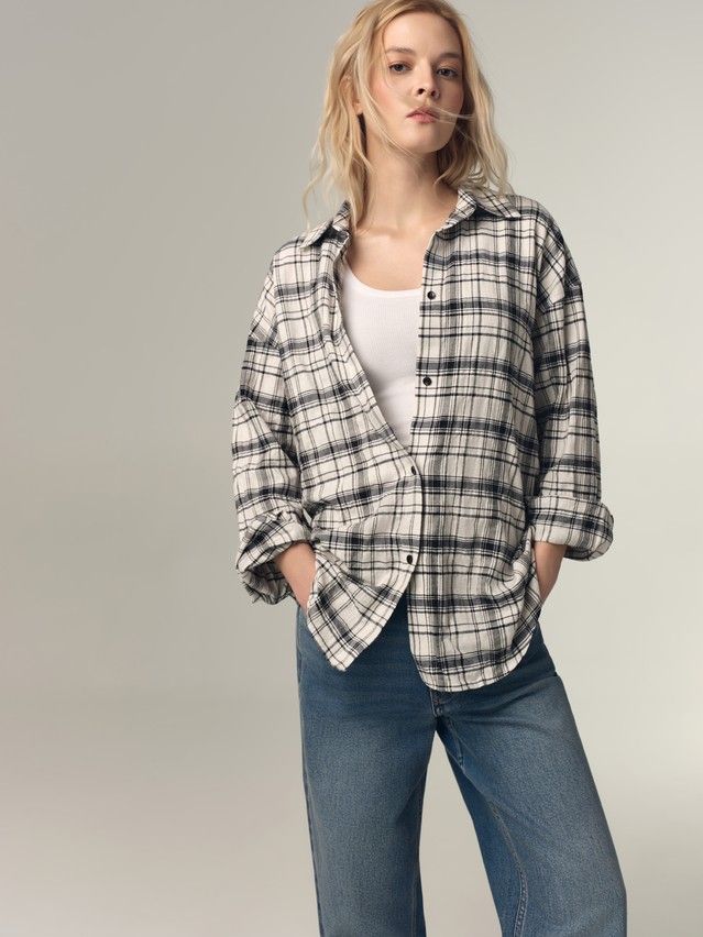 Women's shirt CONTE LRU 3518, s.170-88-94, white-black - 1